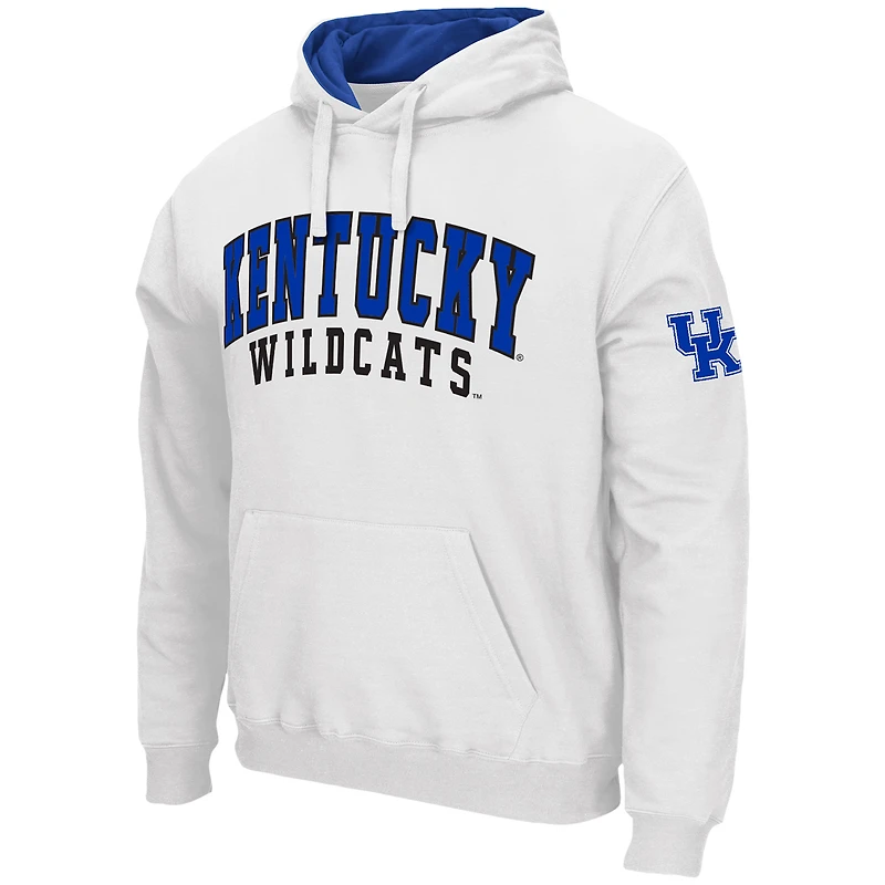 Chandail à capuchon Colosseum Kentucky Wildcats double arche pour homme, blanc