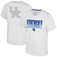 T-shirt à double logo blanc Colosseum Kentucky Wildcats pour homme