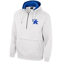 Sweat à capuche demi-zippé Colosseum White Kentucky Wildcats pour hommes