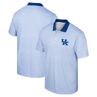 Men's Colosseum White Kentucky Wildcats Print Stripe Polo