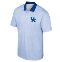 Men's Colosseum White Kentucky Wildcats Print Stripe Polo