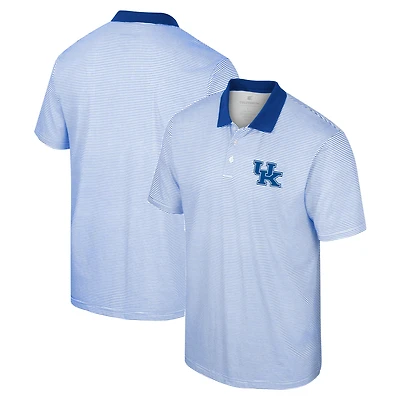 Men's Colosseum White Kentucky Wildcats Print Stripe Polo