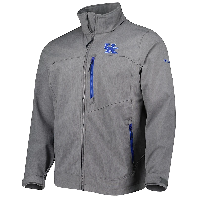 Veste grise pour homme Columbia Kentucky Wildcats Ascender II entièrement zippée