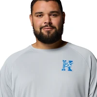 T-shirt à manches longues Omni-Shade gris pour homme Columbia Kentucky Wildcats Big & Tall Terminal Tackle