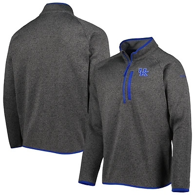 Columbia Grey Kentucky Wildcats Canyon Point Omni-Shield Raglan Pull à demi-glissière pour homme