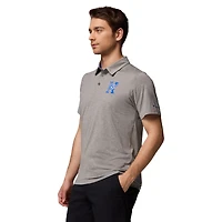 Men's Columbia Gray Kentucky Wildcats Tech Trail Omni-Shade Polo