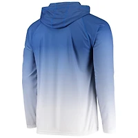 Men's Columbia PFG Royal Kentucky Wildcats Terminal Tackle Omni-Shade UPF 50 Long Sleeve Hooded Top