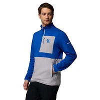 Men's Columbia Royal/Gray Kentucky Wildcats Hike Omni-Wick Half-Zip Pullover