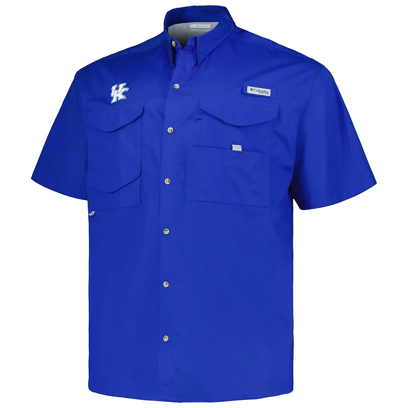 Men's Columbia Royal Kentucky Wildcats Big & Tall Bonehead Button-Up Shirt