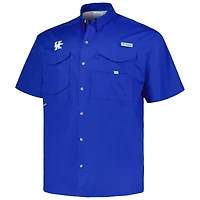 Men's Columbia Royal Kentucky Wildcats Big & Tall Bonehead Button-Up Shirt