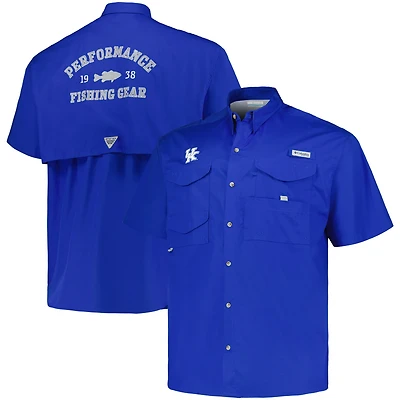 Men's Columbia Royal Kentucky Wildcats Big & Tall Bonehead Button-Up Shirt