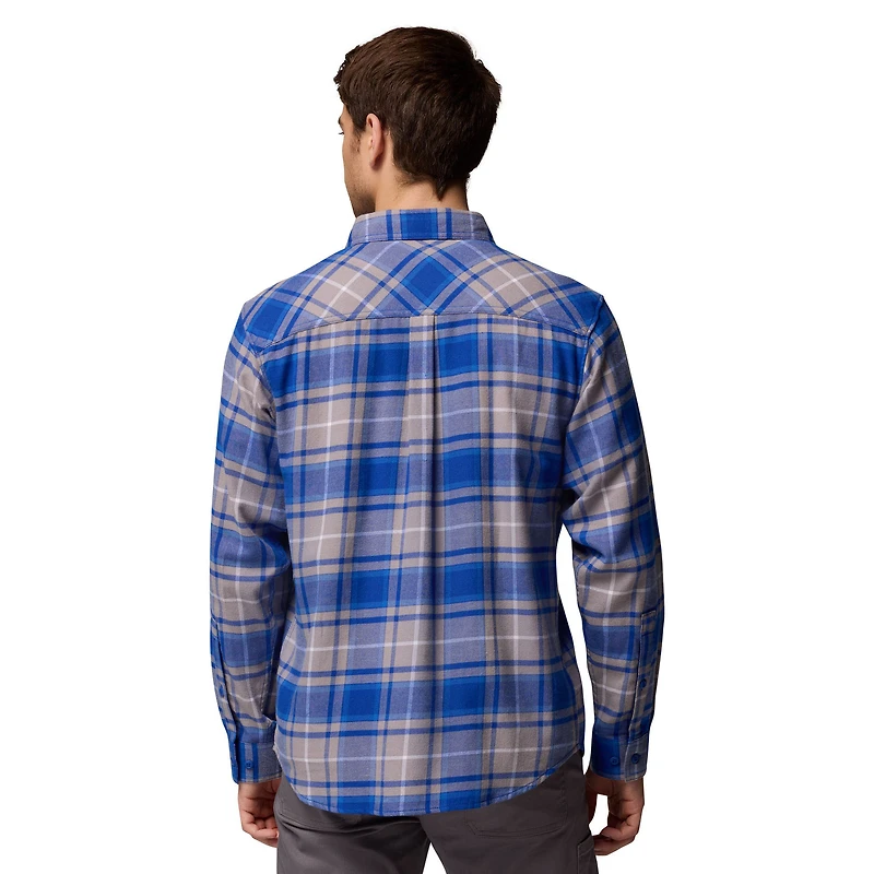 Chemise boutonnée à manches longues en flanelle Omni-Wick pour homme Columbia Royal Kentucky Wildcats Flare Gun