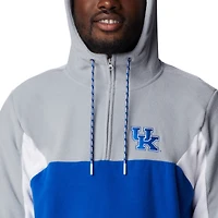 Chandail à capuchon quart de zip Columbia Royal Kentucky Wildcats Lodge pour hommes