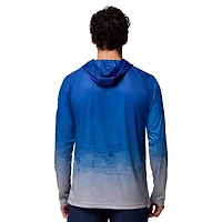 Men's Columbia  Royal Kentucky Wildcats PFG Gradient Water Super Terminal Tackle Hoodie Omni-Wick T-Shirt