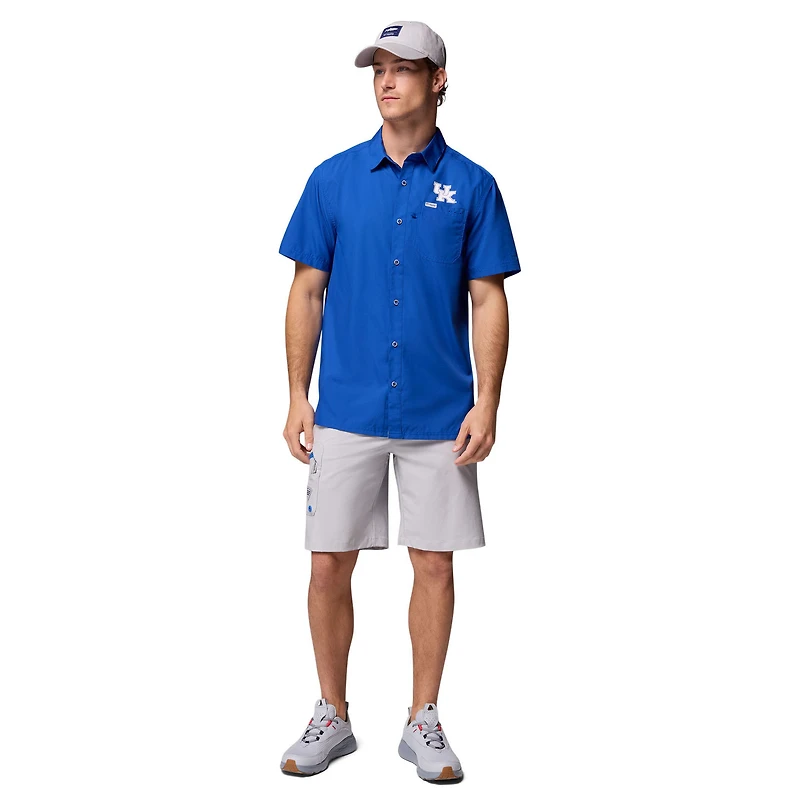 Men's Columbia Royal Kentucky Wildcats Slack Tide Camp Button-Up Shirt