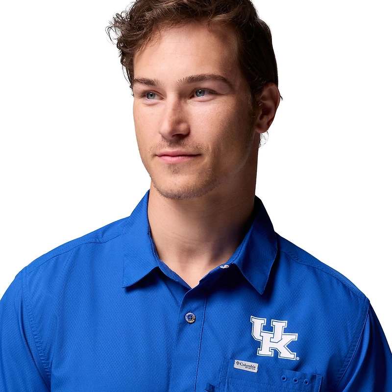 Men's Columbia Royal Kentucky Wildcats Slack Tide Camp Button-Up Shirt