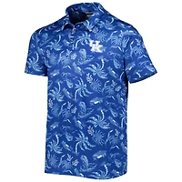 Men's Columbia Royal Kentucky Wildcats Super Terminal Tackle Omni-Shade Polo