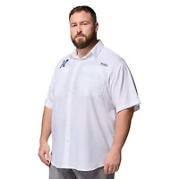 Men's Columbia  White Kentucky Wildcats Big & Tall Tamiami Omni-Shade Button-Down Shirt