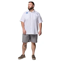 Men's Columbia  White Kentucky Wildcats Big & Tall Tamiami Omni-Shade Button-Down Shirt