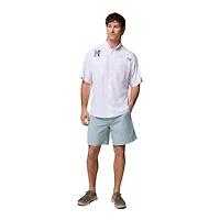 Chemise boutonnée Columbia blanche Kentucky Wildcats Tamiami Omni-Shade pour homme