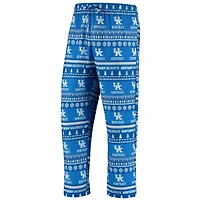 Men's Concepts Sport Royal Kentucky Wildcats Ugly Sweater Knit Long Sleeve Top and Pant Set