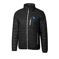 Gilet matelassé isolant entièrement zippé Rainier PrimaLoft Eco pour homme, noir, avec logo des anciens Kentucky Wildcats, Cutter & Buck