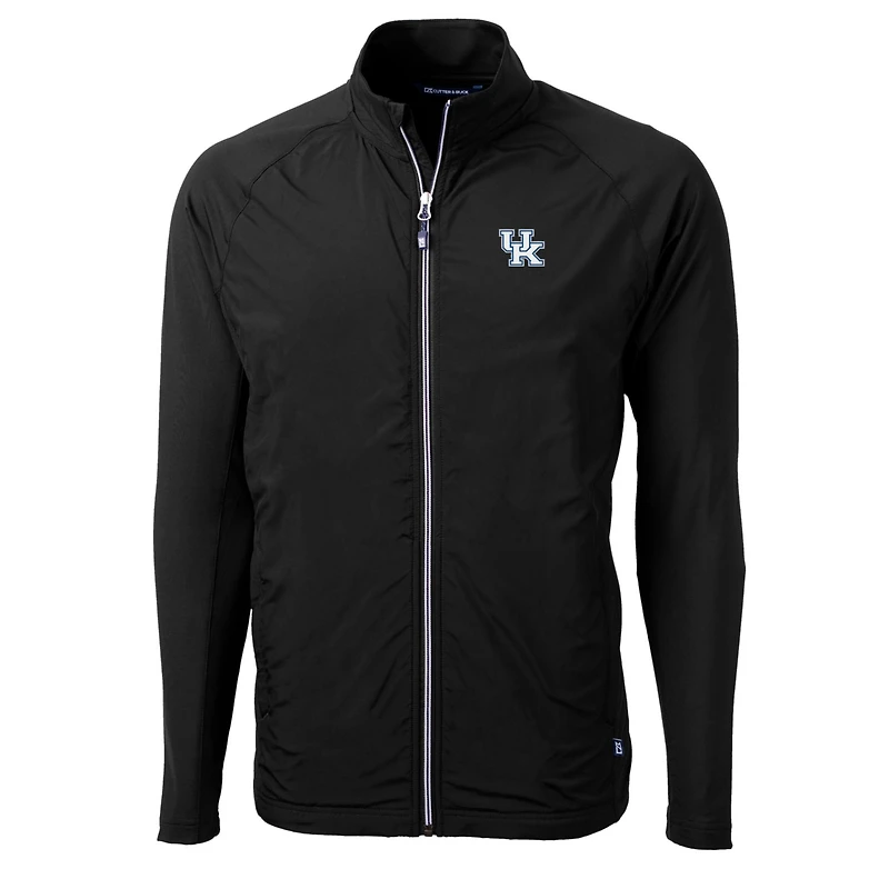 Veste hybride en tricot écologique recyclé entièrement zippée pour homme, modèle Cutter & Buck Black Kentucky Wildcats, taille grande et