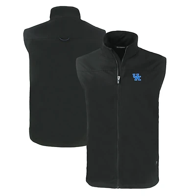 Men's Cutter & Buck  Black Kentucky Wildcats Big Tall Charter Eco Full-Zip Vest