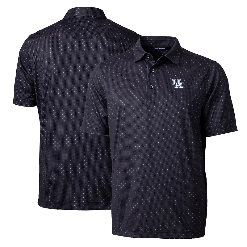 Polo extensible à imprimé double point Pike pour homme, noir, des Kentucky Wildcats, de coupe Cutter & Buck