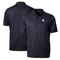 Polo extensible à imprimé double point Pike pour homme, noir, des Kentucky Wildcats, de coupe Cutter & Buck