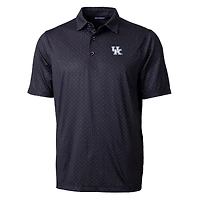 Polo extensible à imprimé double point Pike pour homme, noir, des Kentucky Wildcats, de coupe Cutter & Buck