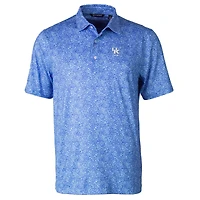 Polo extensible bleu à imprimé constellation Pike avec logo des anciens Wildcats du Kentucky pour homme, Cutter & Buck