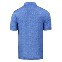 Men's Cutter & Buck  Blue Kentucky Wildcats Alumni Logo Pike Constellation Print Stretch Polo