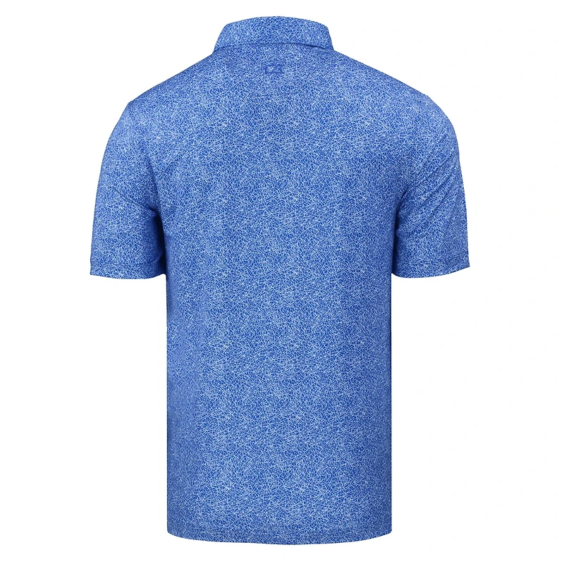 Men's Cutter & Buck Blue Kentucky Wildcats Alumni Logo Pike Constellation Print Stretch Polo