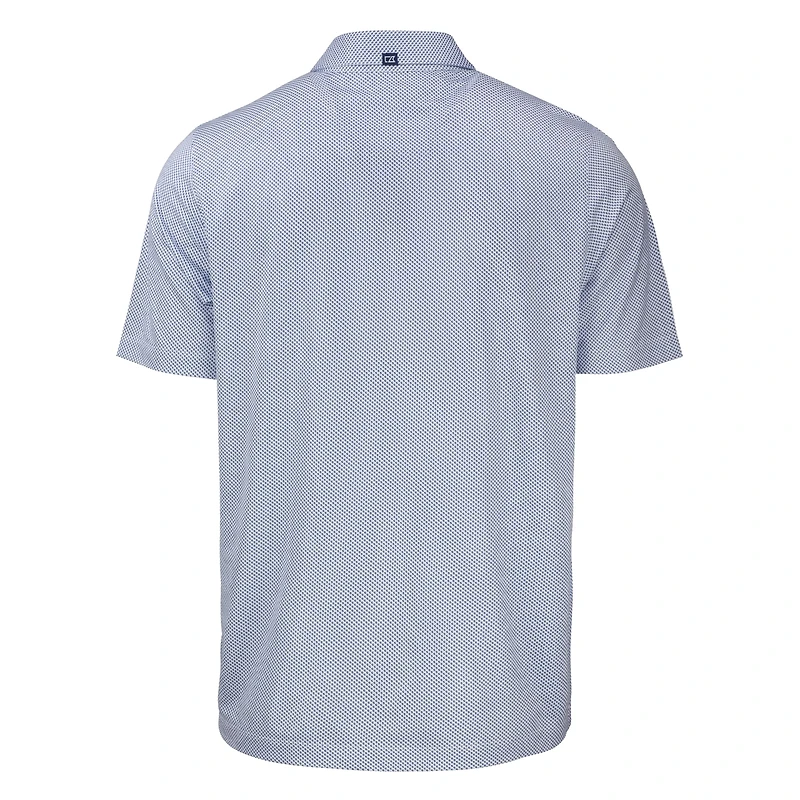 Men's Cutter & Buck Royal/White Kentucky Wildcats Pike Eco Symmetry Print Stretch Recycled Polo
