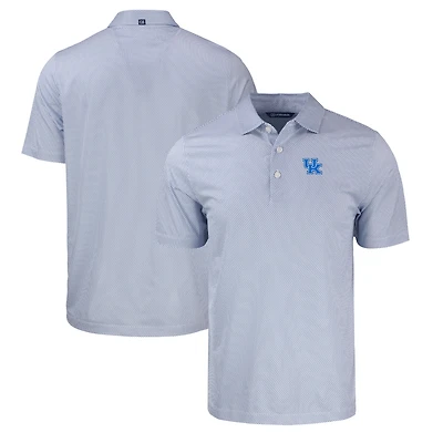 Men's Cutter & Buck Royal/White Kentucky Wildcats Pike Eco Symmetry Print Stretch Recycled Polo