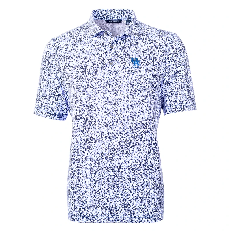 Polo Cutter & Buck Royal Kentucky Wildcats Alumni Logo DryTec Virtue Eco Pique à imprimé botanique recyclé