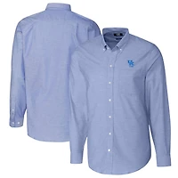 Men's Cutter & Buck  Royal Kentucky Wildcats Alumni Logo Stretch Oxford Long Sleeve Button-Down Shirt