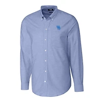 Men's Cutter & Buck  Royal Kentucky Wildcats Alumni Logo Stretch Oxford Long Sleeve Button-Down Shirt