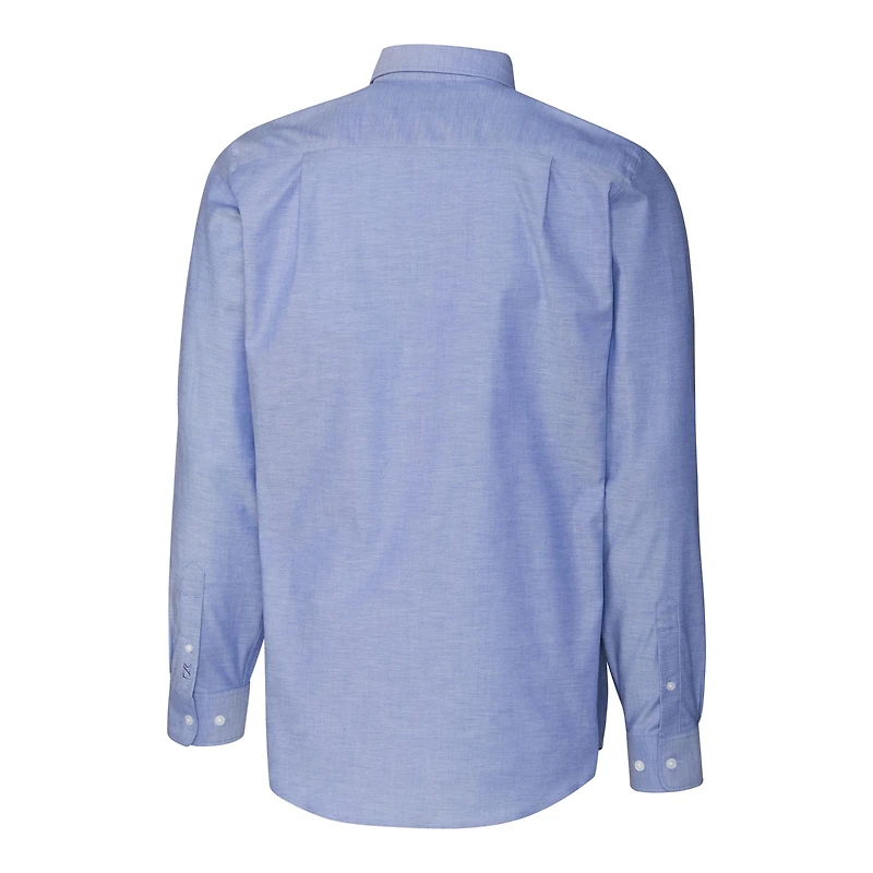 Men's Cutter & Buck  Royal Kentucky Wildcats Alumni Logo Stretch Oxford Long Sleeve Button-Down Shirt
