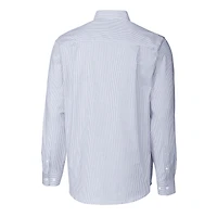 Men's Cutter & Buck  Royal Kentucky Wildcats Alumni Logo Stretch Oxford Stripe Long Sleeve Button-Down Shirt
