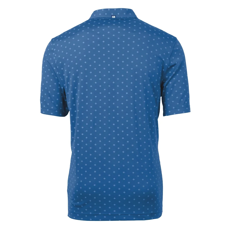 Men's Cutter & Buck  Royal Kentucky Wildcats Alumni Logo Virtue Eco Pique Tile Print Recycled Polo