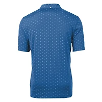Men's Cutter & Buck  Royal Kentucky Wildcats Alumni Logo Virtue Eco Pique Tile Print Recycled Polo