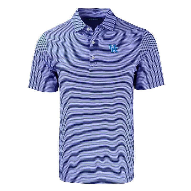 Men's Cutter & Buck Royal Kentucky Wildcats Forge Eco Double Stripe Stretch Recycled Polo
