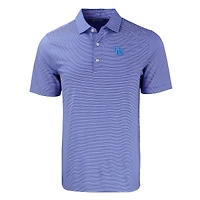 Men's Cutter & Buck  Royal Kentucky Wildcats Forge Eco Double Stripe Stretch Recycled Polo