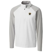 Veste à enfiler hybride blanche quart de zip pour homme, modèle Cutter & Buck, Kentucky Wildcats Response