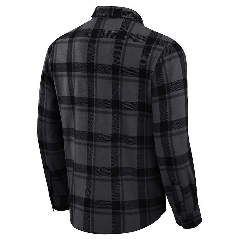 Men's Darius Rucker Collection by Fanatics Black Kentucky Wildcats Relaxed Fit Plaid Button-Up Shirt