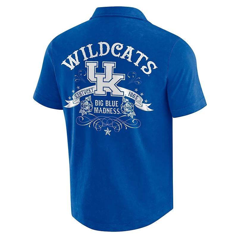 Men's Darius Rucker Collection by Fanatics  Royal Kentucky Wildcats Team Color Button-Up Shirt