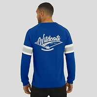T-shirt Henley à manches longues raglan en tricot gaufré pour homme de la collection Darius Rucker par Fanatics Royal Kentucky Wildcats
