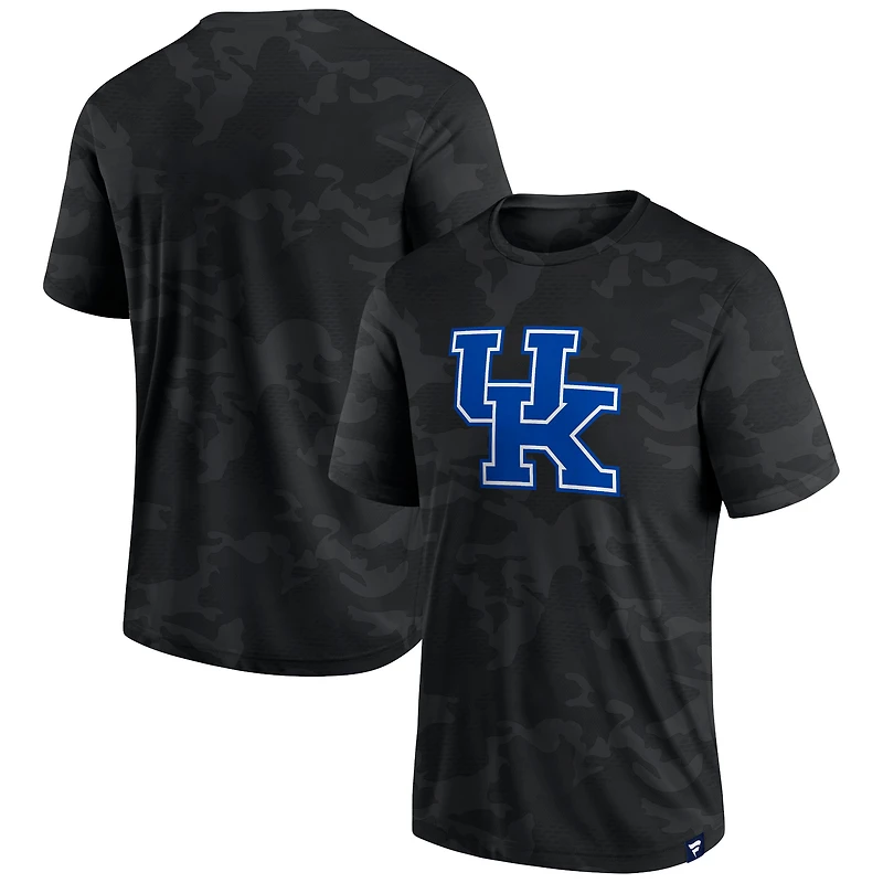 T-shirt noir avec logo camouflage Fanatics pour hommes des Wildcats du Kentucky
